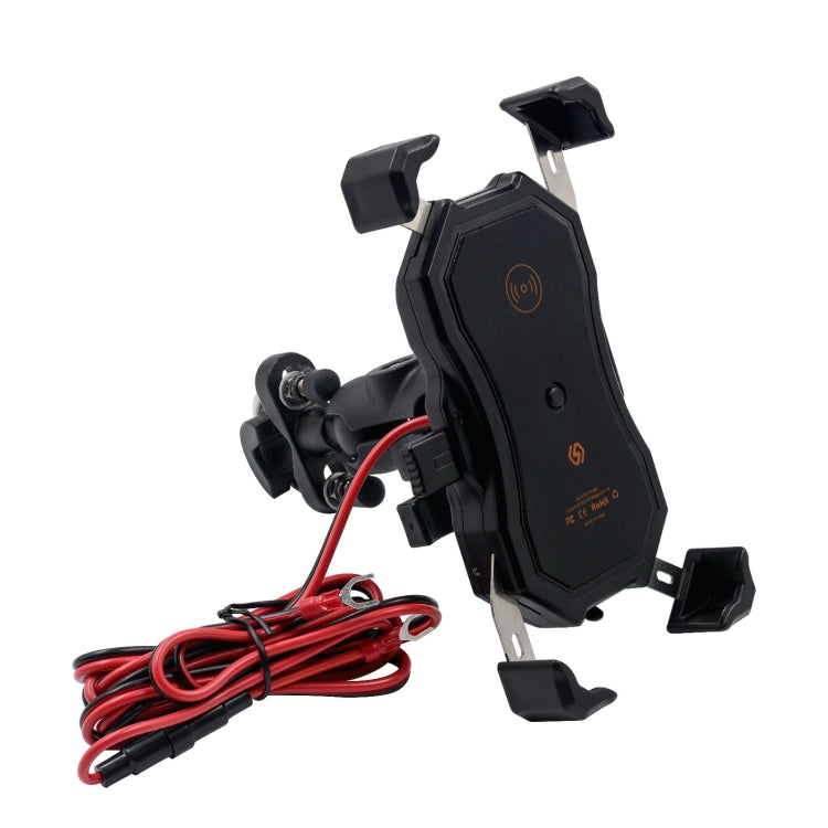 WUPP CS-1288A1 Wireless Charging + Wired Charging One-button Retractable Mobile Phone Stand(Black) - free shipping - PMC TechLife - Order now!