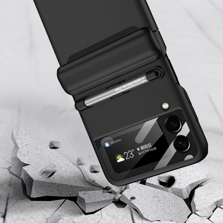 For Samsung Galaxy Z Flip3 5G GKK Magnetic Full Coverage Phone Flip Case with Pen(Black) - free shipping - PMC TechLife - Order now!