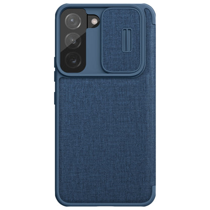 For Samsung Galaxy S22 5G NILLKIN QIN Series Pro Sliding Camera Cover Design Leather Phone Case(Blue) - Galaxy S22 5G Cases by NILLKIN | Online Shopping South Africa | PMC Jewellery