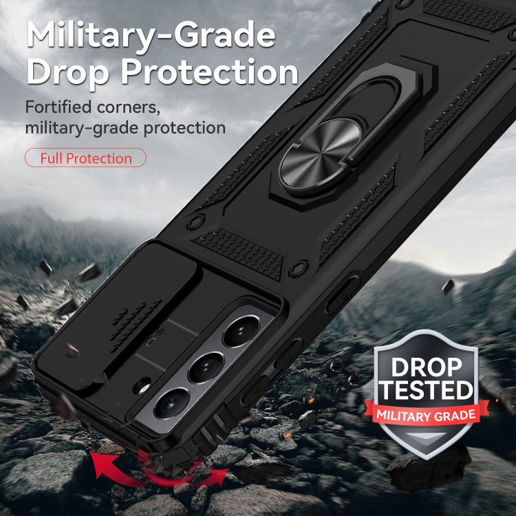 For Samsung Galaxy S21 5G Sliding Camshield Holder Phone Case(Black) - free shipping - PMC TechLife - Order now!