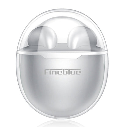 Fineblue F-22PRO TWS Bluetooth Earphone with Transparent Jelly Charging Case(Silver) - TWS Earphone by Fineblue | Online Shopping South Africa | PMC Jewellery