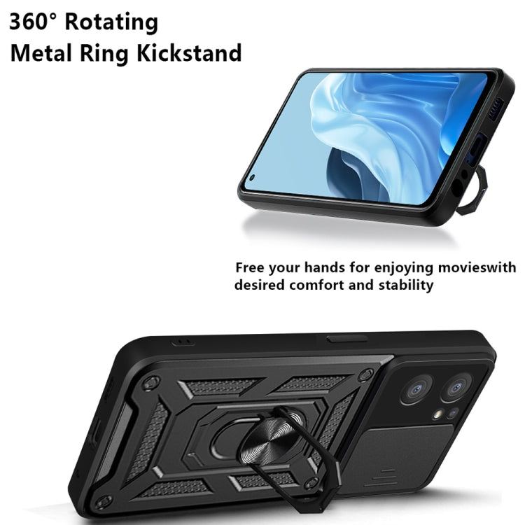 For OPPO Reno7 5G Global / Find X5 Lite Sliding Camera Cover Design TPU+PC Phone Case(Black) - free shipping - PMC TechLife - Order now!