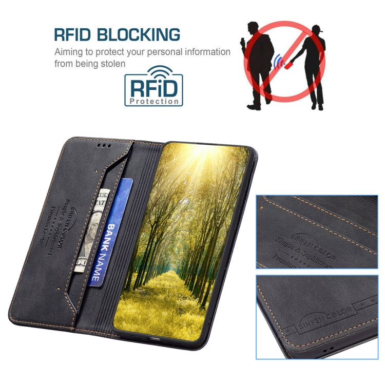 For Sony Xperia 1 III Magnetic RFID Blocking Anti-Theft Leather Phone Case(Black) - Sony Cases by PMC TechLife | Online Shopping South Africa | PMC TechLife | Buy Now Pay Later Mobicred