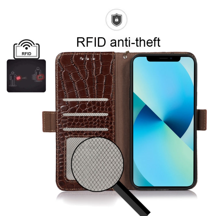 For Xiaomi 12 Pro Crocodile Top Layer Cowhide Leather Phone Case(Brown) - 12 Pro Cases by PMC TechLife | Online Shopping South Africa | PMC TechLife