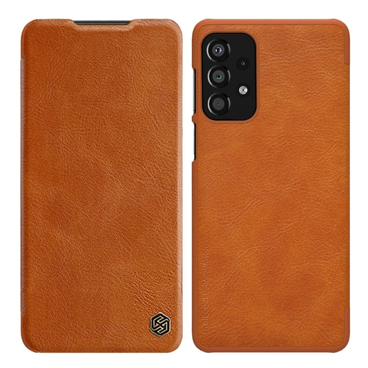 For Samsung Galaxy A13 4G NILLKIN QIN Series Crazy Horse Texture Leather Case(Brown) - Galaxy Phone Cases by NILLKIN | Online Shopping South Africa | PMC Jewellery