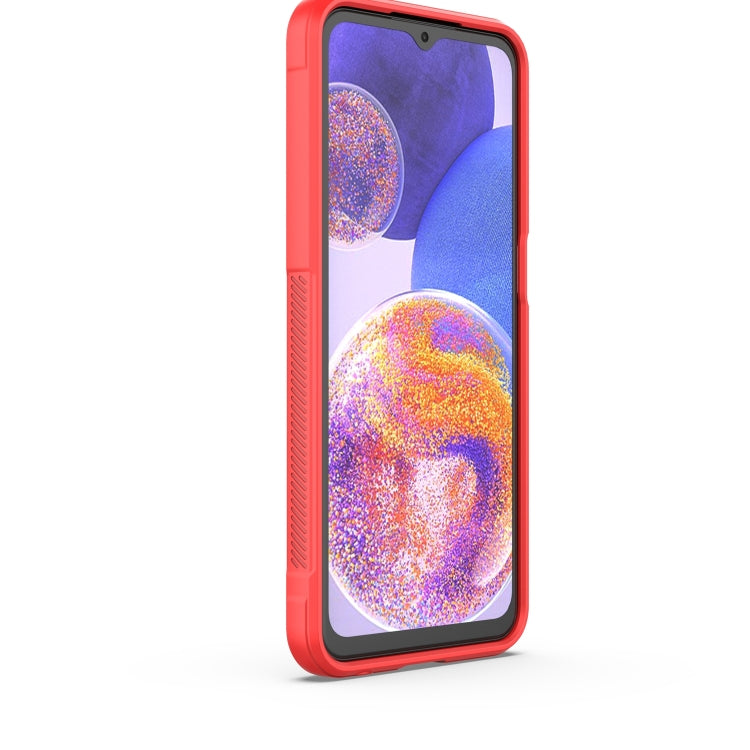 For Samsung Galaxy A23 Magic Shield TPU + Flannel Phone Case(Grey) - Galaxy Phone Cases by PMC TechLife | Online Shopping South Africa | PMC TechLife | Buy Now Pay Later Mobicred