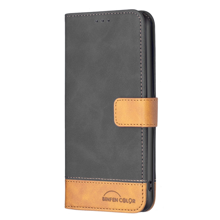For Samsung Galaxy A12 BF11 Color Matching Skin Feel Leather Phone Case(Black) - free shipping - PMC TechLife - Order now!