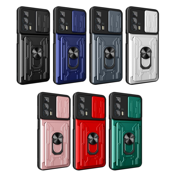 For Motorola Edge 20 Pro Sliding Camshield TPU+PC Phone Case with Card Slot(Black) - free shipping - PMC TechLife - Order now!