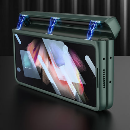 For Samsung Galaxy Z Fold3 5G GKK Integrated Magnetic Full Coverage Phone Flip Case with Pen Box(Black) - Galaxy Phone Cases by GKK | Online Shopping South Africa | PMC Jewellery | Buy Now Pay Later Mobicred