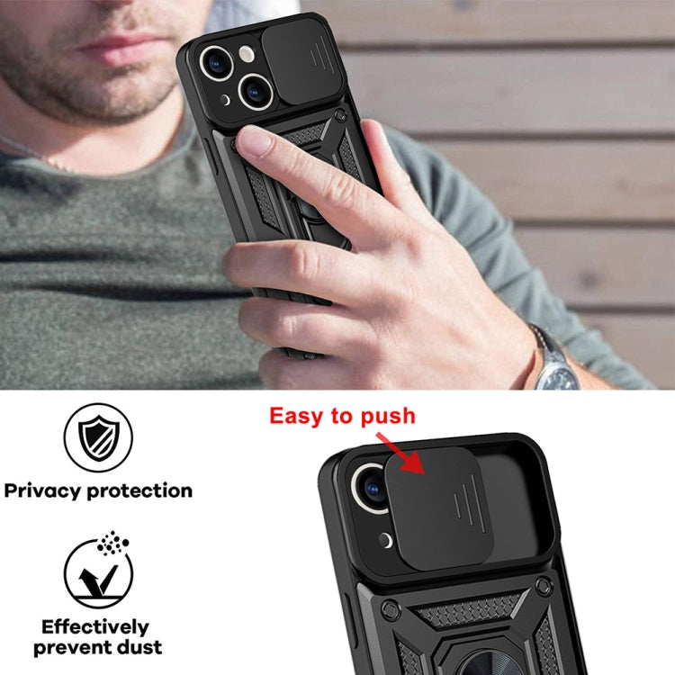 For iPhone 14 Sliding Camera Cover Design TPU+PC Phone Case (Black) - iPhone 14 Cases by PMC Jewellery | Online Shopping South Africa | PMC Jewellery