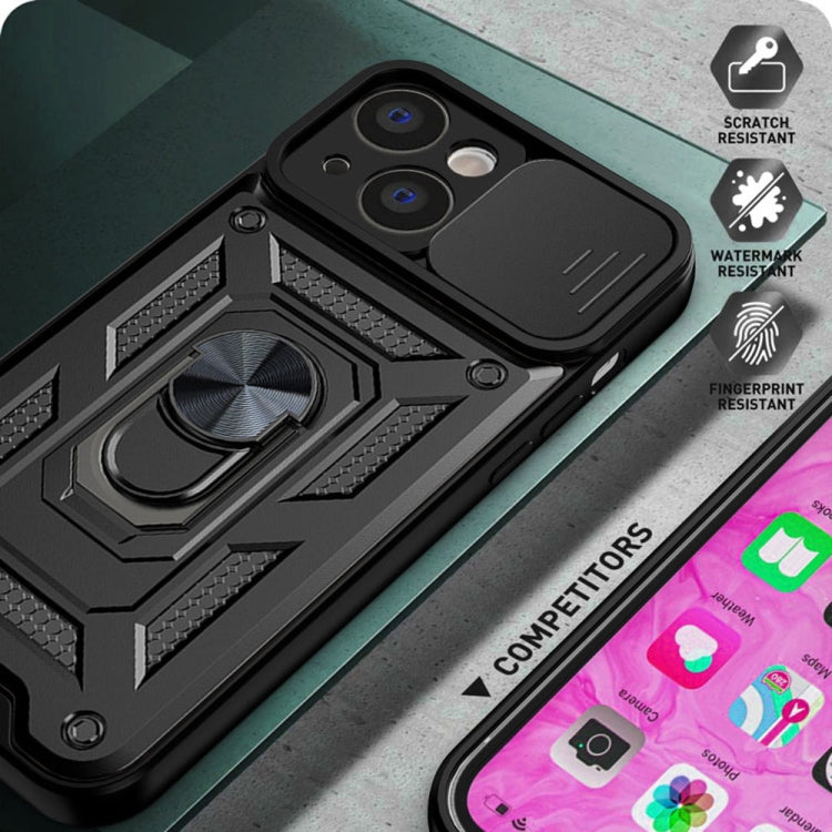 For iPhone 14 Sliding Camera Cover Design TPU+PC Phone Case (Black) - iPhone 14 Cases by PMC Jewellery | Online Shopping South Africa | PMC Jewellery