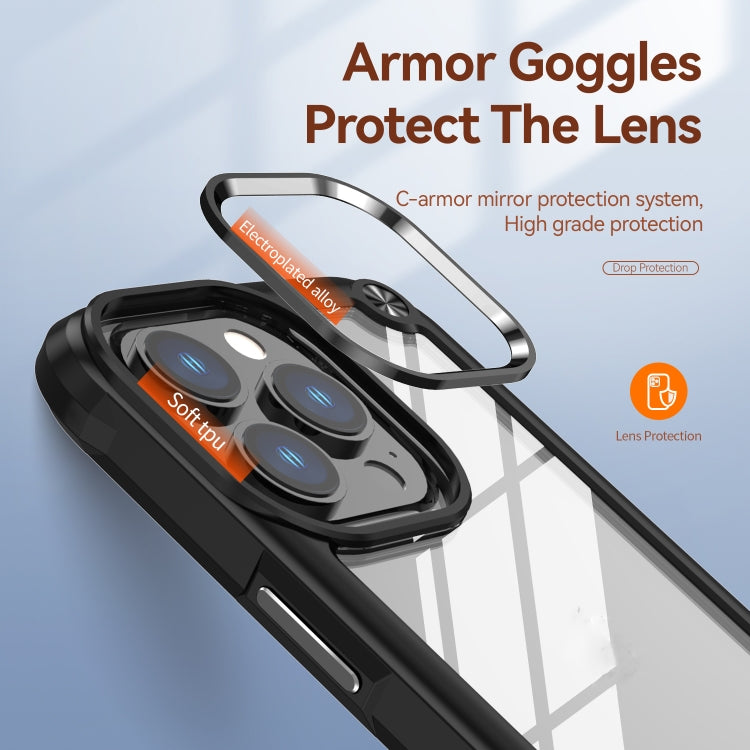For iPhone 14 Pro Max TPU + PC Lens Protection Phone Case (Black) - iPhone 14 Pro Max Cases by PMC TechLife | Online Shopping South Africa | PMC TechLife | Buy Now Pay Later Mobicred