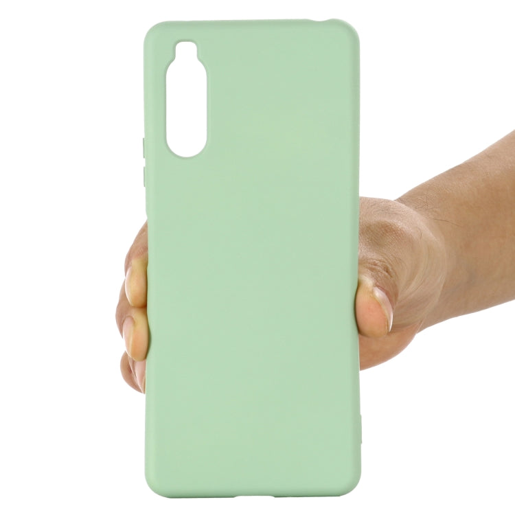 For Sony Xperia 10 IV Pure Color Liquid Silicone Shockproof Phone Case(Green) - Sony Cases by PMC TechLife | Online Shopping South Africa | PMC TechLife | Buy Now Pay Later Mobicred
