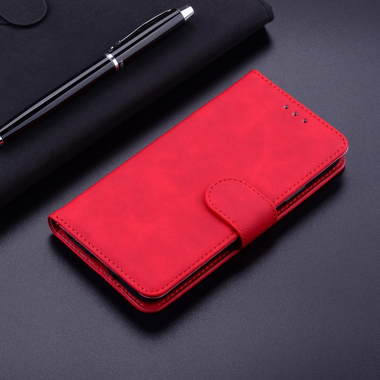 For Honor X8 Skin Feel Pure Color Flip Leather Phone Case(Red) - Honor Cases by PMC TechLife | Online Shopping South Africa | PMC TechLife | Buy Now Pay Later Mobicred