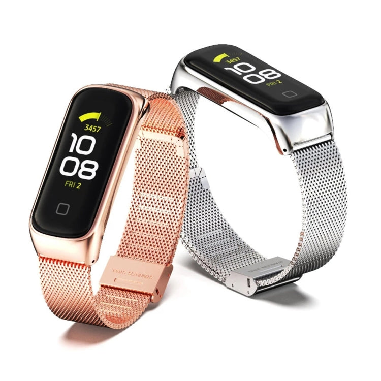 For Samsung Galaxy Fit 2 MIJOBS Milan Buckle Stainless Steel Watch Band(Purple) - Watch Bands by MIJOBS | Online Shopping South Africa | PMC Jewellery | Buy Now Pay Later Mobicred