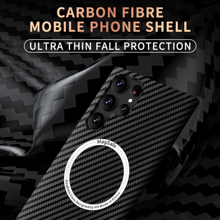 For Samsung Galaxy S21 Plus 5G Carbon Fiber Texture MagSafe Magnetic Phone Case(Black) - free shipping - PMC TechLife - Order now!