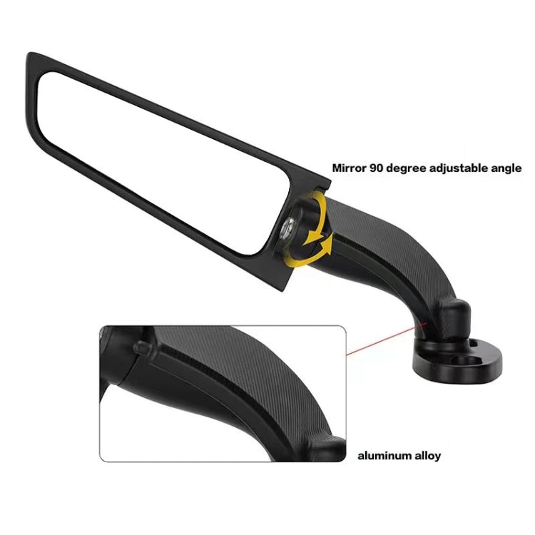 1 Pair Motorcycle Modified Rearview Mirrors Wind Wing Adjustable Rotating Side Mirrors - Side Mirrors by PMC TechLife | Online Shopping South Africa | PMC TechLife