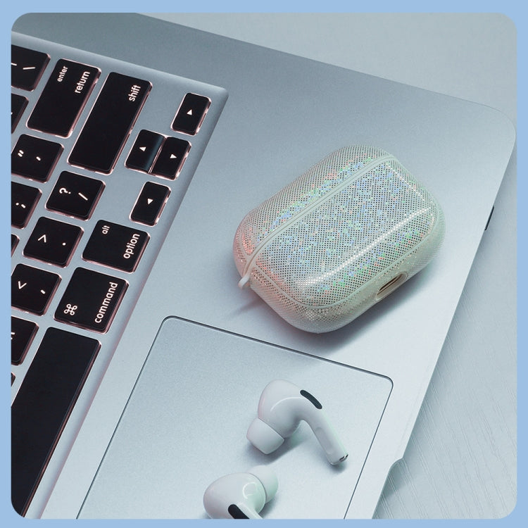 NIILLKIN Anti-fall PU + TPU Shining Protection Glitter Case for AirPods Pro(White) - For AirPods Pro by NILLKIN | Online Shopping South Africa | PMC Jewellery