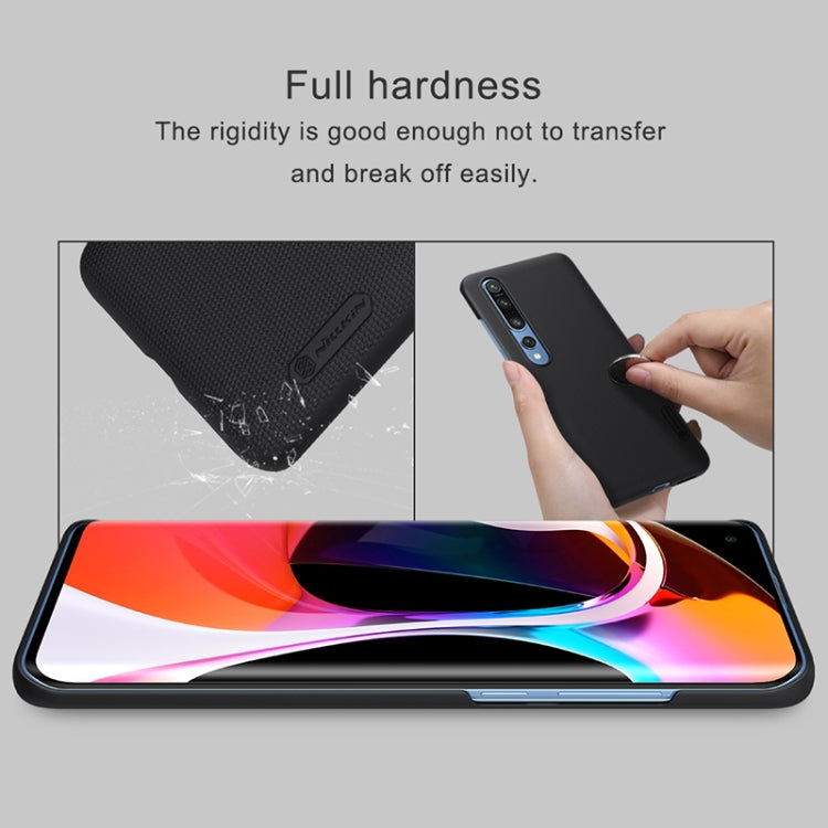 For Xiaomi Mi 10 5G / Mi 10 Pro 5G NILLKIN Frosted Concave-convex Texture PC Case(Black) - Xiaomi Cases by NILLKIN | Online Shopping South Africa | PMC Jewellery