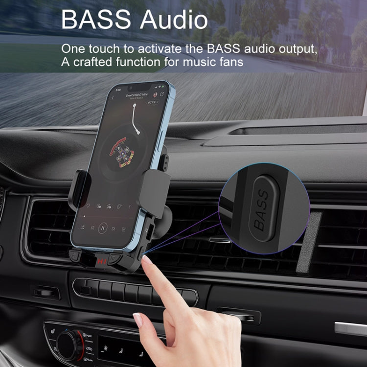C1 Car Bluetooth 5.0 MP3 Player FM Transmitter Air Outlet Phone Holder - Car MP3 & MP4 & MP5 by PMC TechLife | Online Shopping South Africa | PMC TechLife