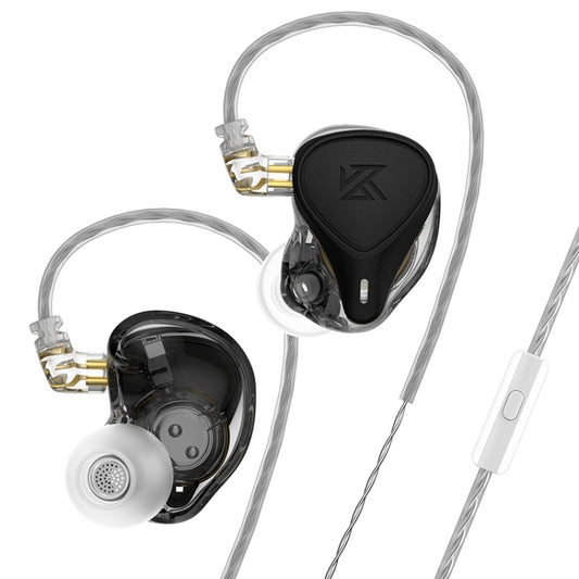 KZ-ZEX PRO 1.2m Electrostatic Coil Iron Hybrid In-Ear Headphones, Style:With Microphone(Black) - In Ear Wired Earphone by KZ | Online Shopping South Africa | PMC Jewellery