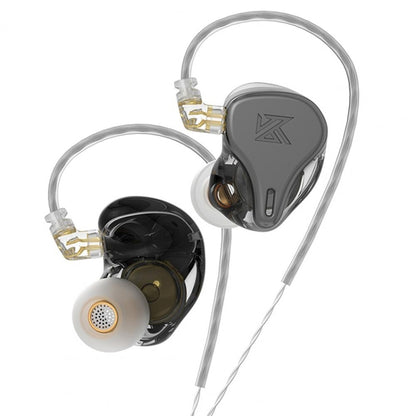 KZ-DQ6S 1.2m Three-Unit Dynamic Subwoofer In-Ear Headphones, Style:Without Microphone(Black) - In Ear Wired Earphone by KZ | Online Shopping South Africa | PMC Jewellery | Buy Now Pay Later Mobicred