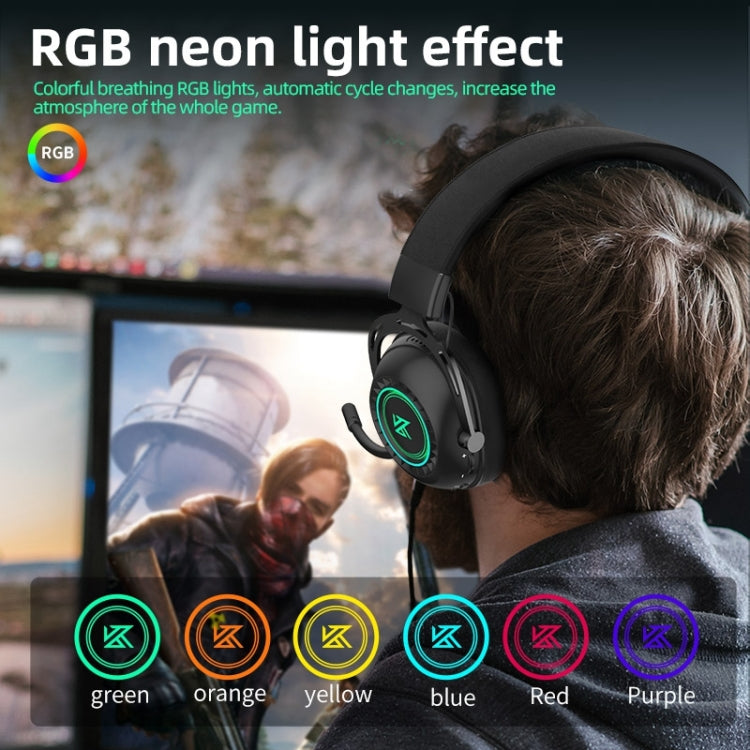 KZ-GP20 Bluetooth/2.4G Dual Mode Gaming RGB Lighting Headphones(Black) - free shipping - PMC TechLife - Order now!