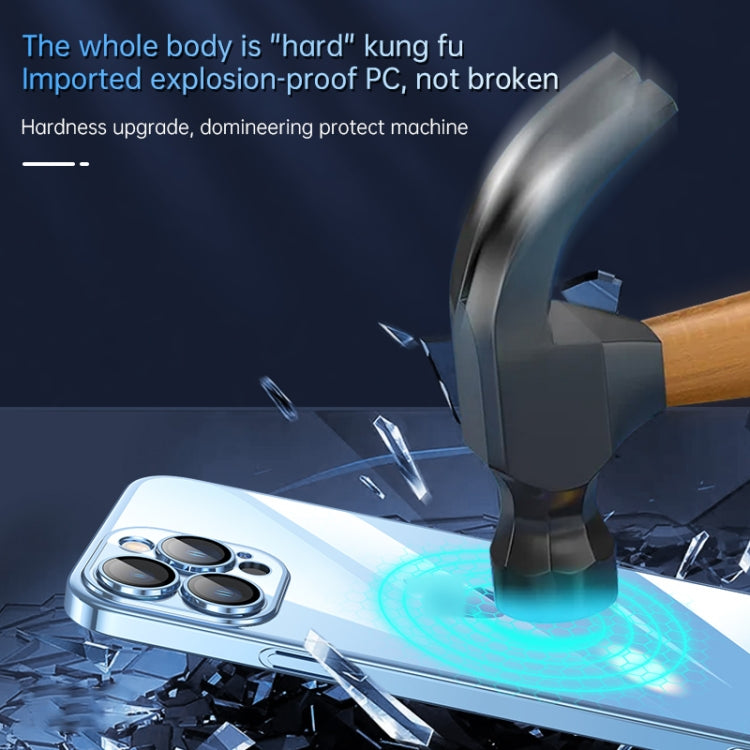 For iPhone 12 SULADA JINGJIA Series Lens Protector PC Phone Case(Blue) - iPhone 12 / 12 Pro Cases by SULADA | Online Shopping South Africa | PMC TechLife