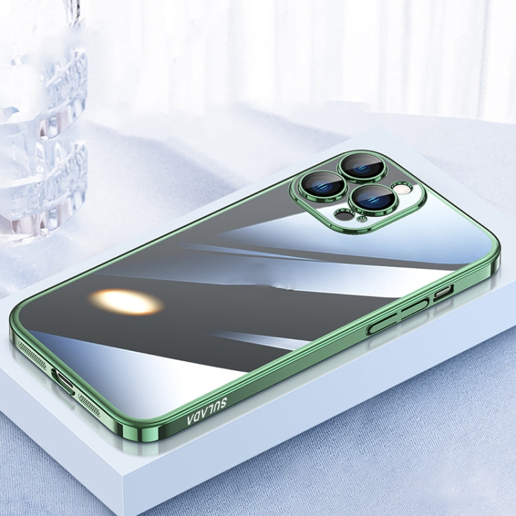 For iPhone 12 Pro SULADA JINGJIA Series Lens Protector PC Phone Case(Greeen) - iPhone 12 / 12 Pro Cases by SULADA | Online Shopping South Africa | PMC TechLife | Buy Now Pay Later Mobicred