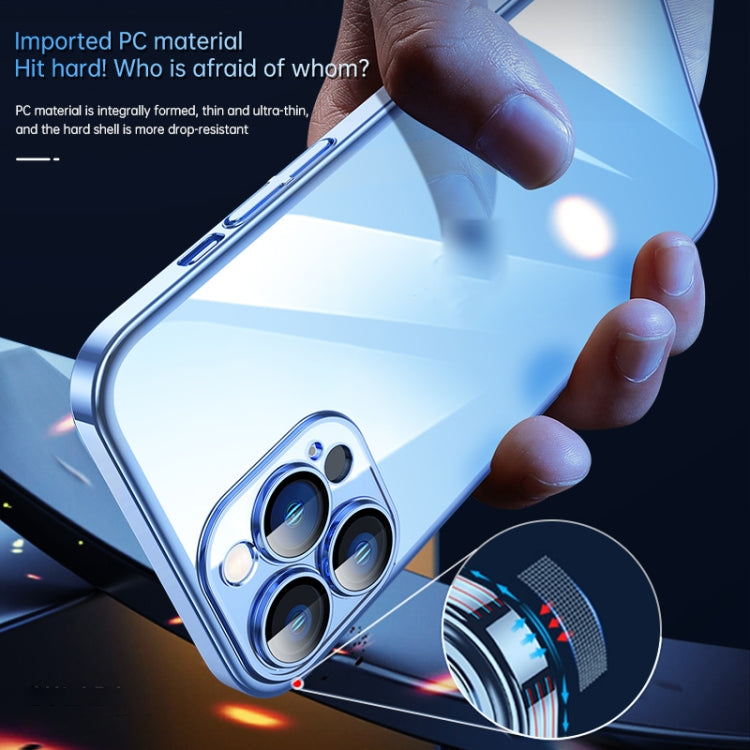 For iPhone 12 Pro SULADA JINGJIA Series Lens Protector PC Phone Case(Blue) - iPhone 12 / 12 Pro Cases by SULADA | Online Shopping South Africa | PMC TechLife