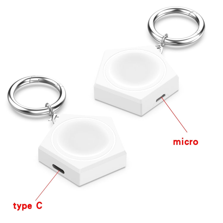 For Samsung Galaxy Watch5 / 5 Pro / 4 / 3 / Active 2 /  Active Portable Universal Smart Watch Charger(White) - Charger by PMC TechLife | Online Shopping South Africa | PMC TechLife | Buy Now Pay Later Mobicred