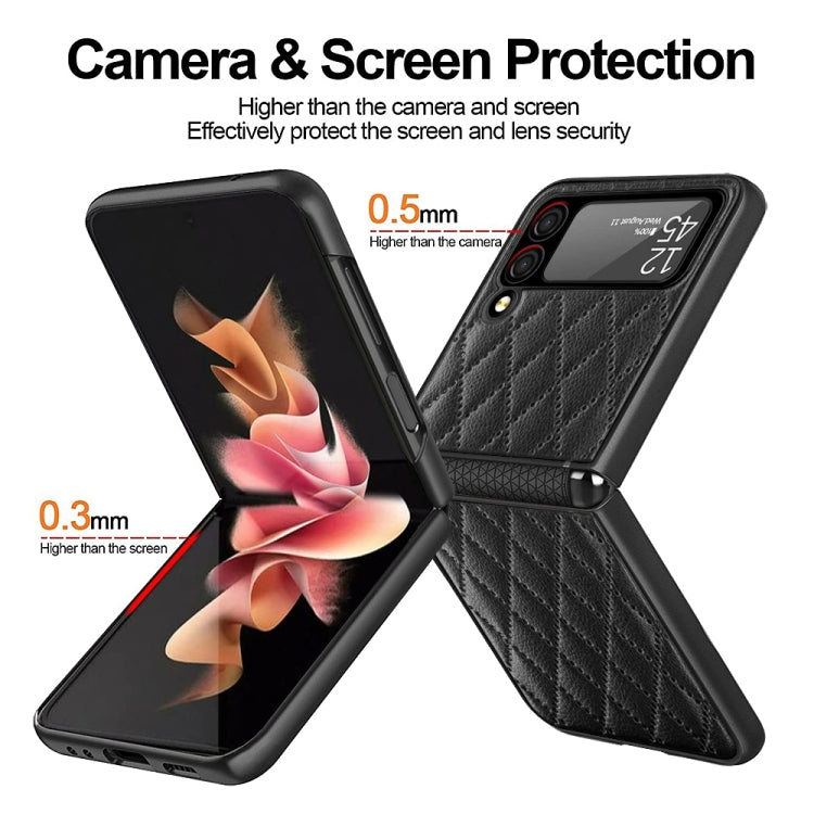 For Samsung Galaxy Z Flip4 Diamond Lattice Hinge Phone Case(Purple) - free shipping - PMC TechLife - Order now!