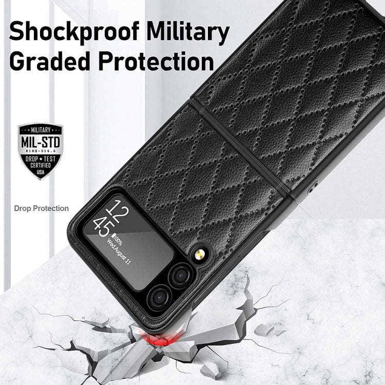 For Samsung Galaxy Z Flip4 Diamond Lattice Hinge Phone Case(Purple) - free shipping - PMC TechLife - Order now!