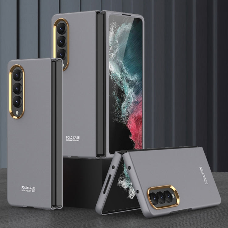 For Samsung Galaxy Z Fold4 GKK Ultra-thin Electroplating Lens Frame Phone Case(Grey) - Galaxy Z Fold4 5G Cases by GKK | Online Shopping South Africa | PMC TechLife | Buy Now Pay Later Mobicred