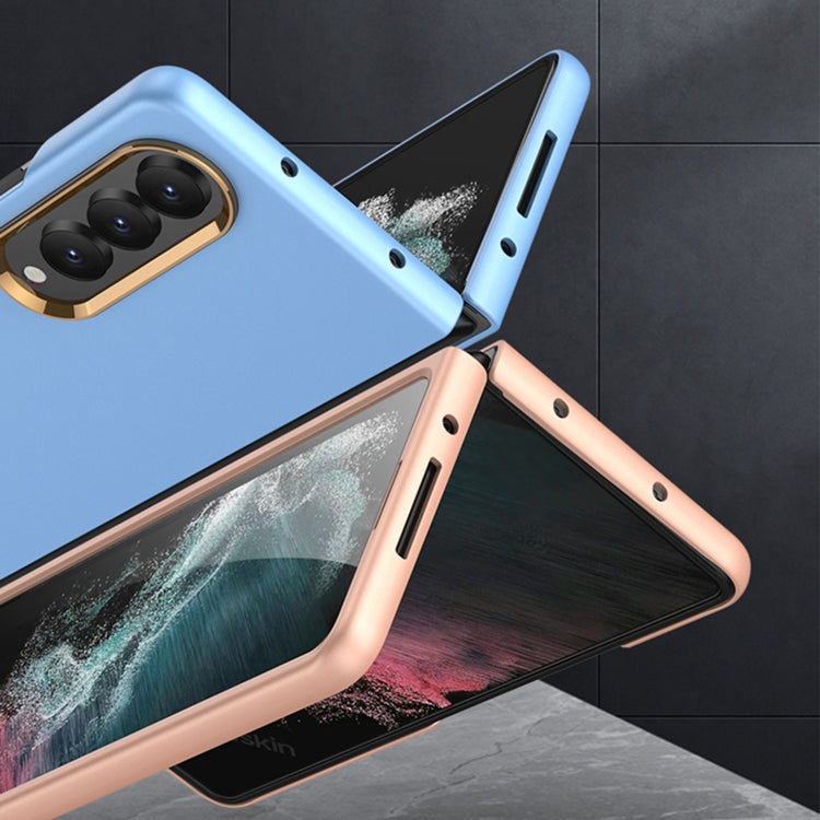 For Samsung Galaxy Z Fold4 GKK Ultra-thin Electroplating Lens Frame Phone Case(Grey) - Galaxy Z Fold4 5G Cases by GKK | Online Shopping South Africa | PMC TechLife | Buy Now Pay Later Mobicred