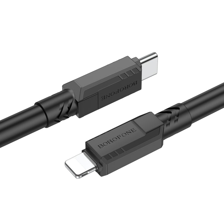 Borofone BX81 2.4A USB-C / Type-C to 8 Pin Goodway PD Charging Data Cable, Length:1m(Black) - Normal Style Cable by Borofone | Online Shopping South Africa | PMC Jewellery