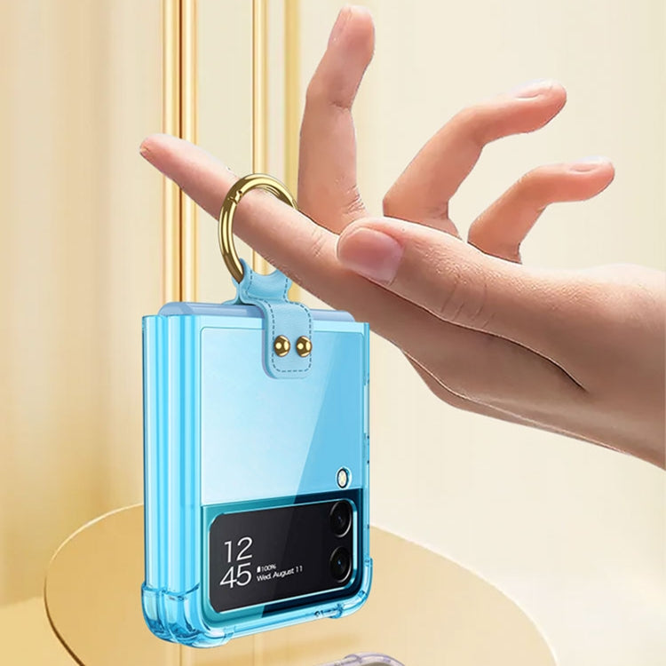 For Samsung Galaxy Z Flip4 GKK Airbag Protective Phone Case with Ring(Purple) - Galaxy Z Flip4 5G Cases by GKK | Online Shopping South Africa | PMC TechLife