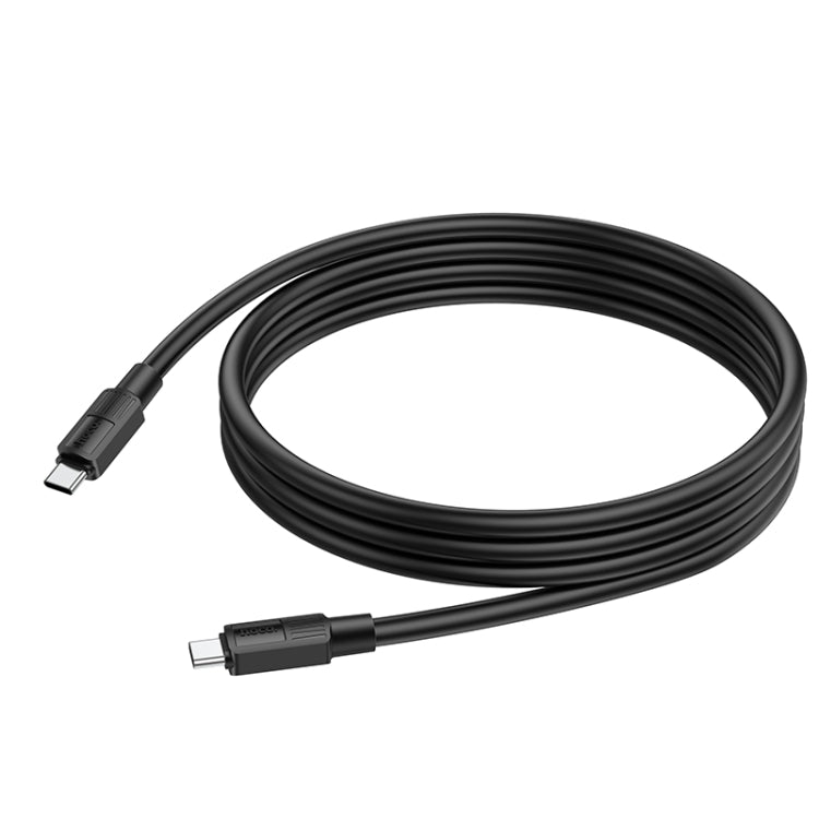 hoco X84 60W USB-C / Type-C to USB-C / Type-C Solid Charging Data Cable，Length：1m(Black) - USB-C & Type-C Cable by hoco | Online Shopping South Africa | PMC Jewellery
