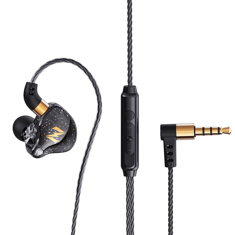 QKZ ZEN In-ear Subwoofer Wire-controlled Music Running Sports Earphone with Mic(Black) - In Ear Wired Earphone by QKZ | Online Shopping South Africa | PMC Jewellery