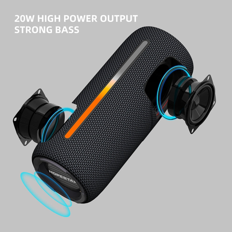 HOPESTAR P37 Outdoor Portable RGB Light Waterproof Wireless Bluetooth Speaker(Blue) - Waterproof Speaker by HOPESTAR | Online Shopping South Africa | PMC Jewellery