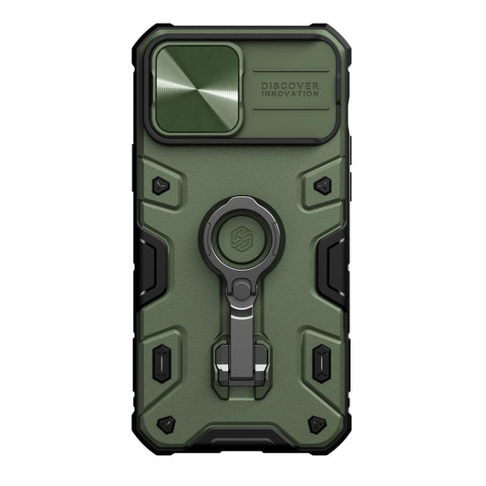 For iPhone 13 Pro Max NILLKIN CamShield Armor Pro Magnetic Phone Case (Green) - iPhone 13 Pro Max Cases by NILLKIN | Online Shopping South Africa | PMC Jewellery