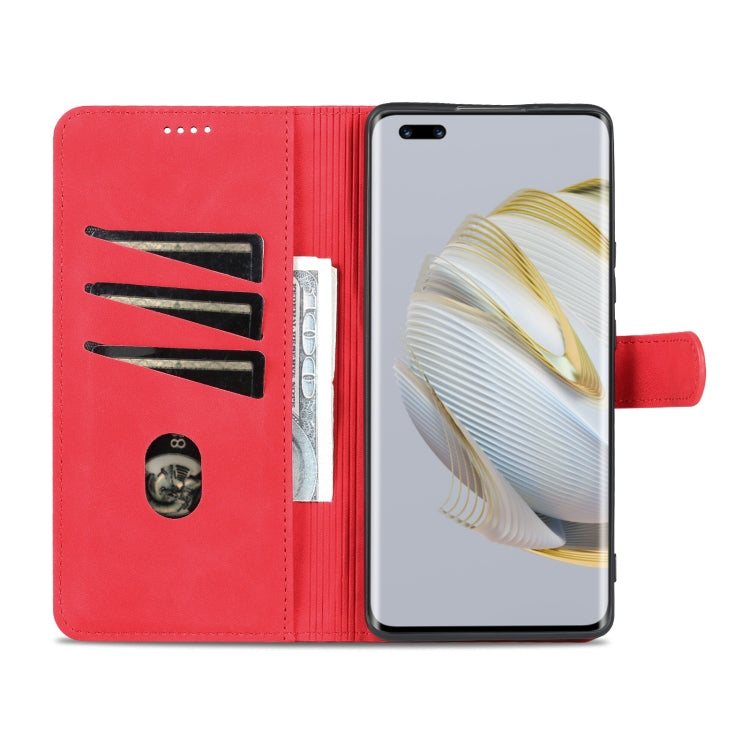 For Huawei nova 10 AZNS Skin Feel Calf Texture Flip Leather Phone Case(Red) - Huawei Cases by AZNS | Online Shopping South Africa | PMC Jewellery