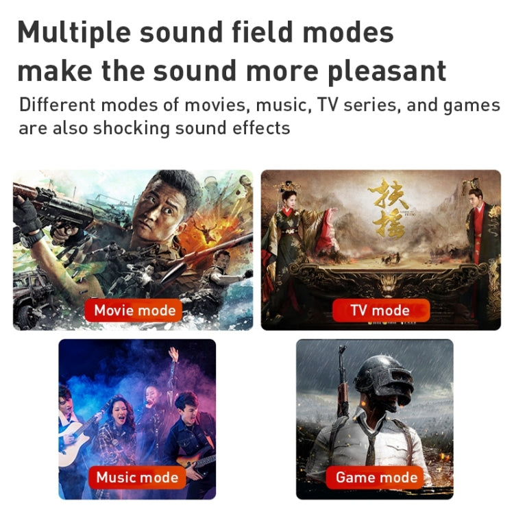 D90 Home Theater Audio Echo Wall Soundbar Subwoofer Bluetooth Audio(Yellow) - Desktop Speaker by PMC TechLife | Online Shopping South Africa | PMC TechLife