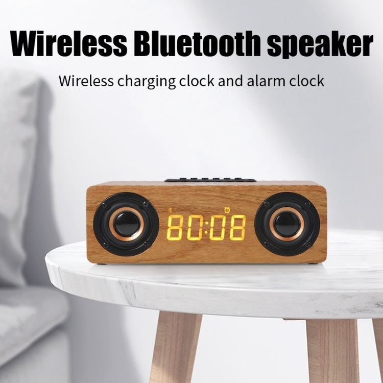 K1 Multifunctional Desktop Wooden Bluetooth Speaker Wireless Loudspeaker(Yellow) - Desktop Speaker by PMC TechLife | Online Shopping South Africa | PMC TechLife