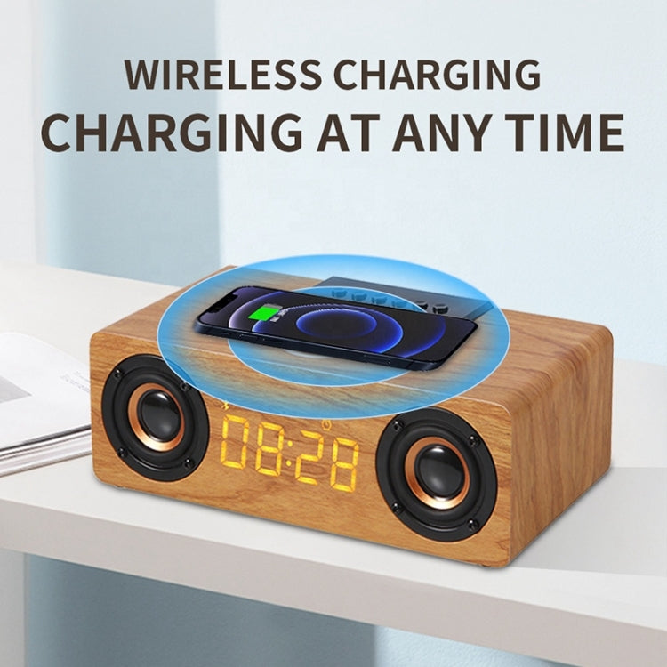 K1 Multifunctional Desktop Wooden Bluetooth Speaker Wireless Loudspeaker(Yellow) - Desktop Speaker by PMC TechLife | Online Shopping South Africa | PMC TechLife