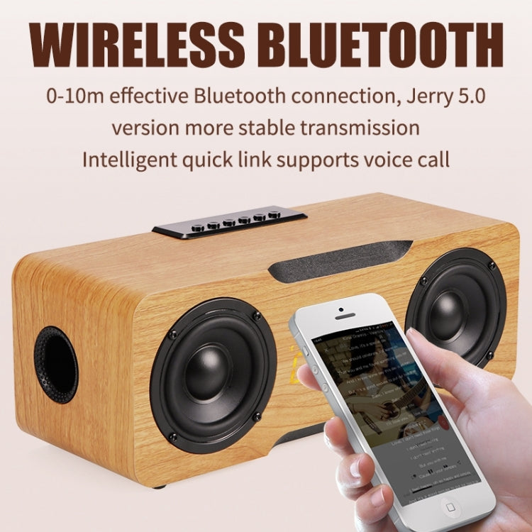 M8C Multifunctional Alarm Clock Bluetooth Speaker(Dark Brown) - Desktop Speaker by PMC TechLife | Online Shopping South Africa | PMC TechLife