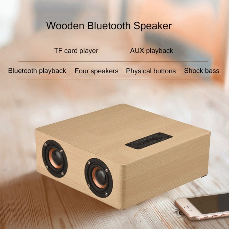 Q5 Home Computer TV Wooden Wireless Bluetooth Speaker(Yellow) - Desktop Speaker by PMC TechLife | Online Shopping South Africa | PMC TechLife