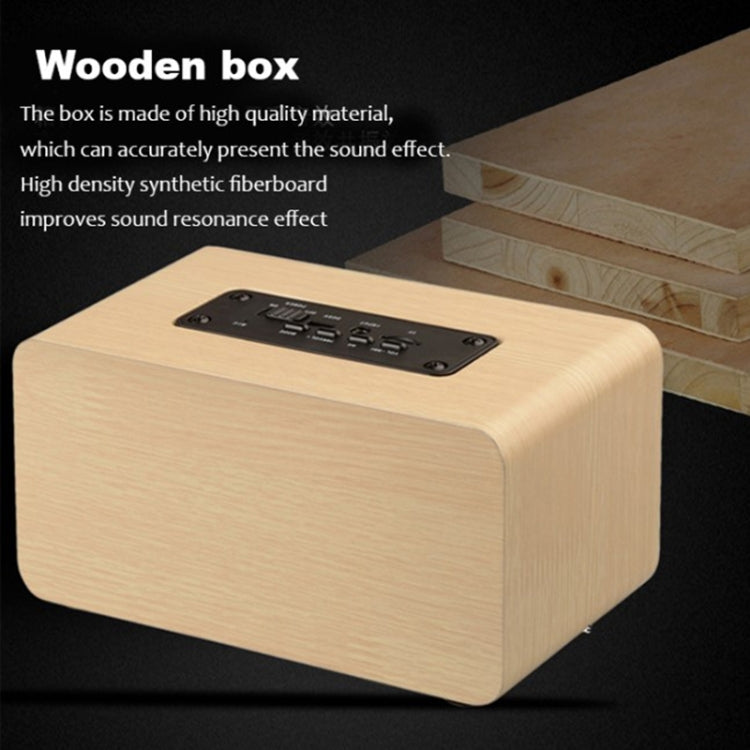 W5+ Wooden Wireless Bluetooth Speaker(Mahogany) - Desktop Speaker by PMC TechLife | Online Shopping South Africa | PMC TechLife