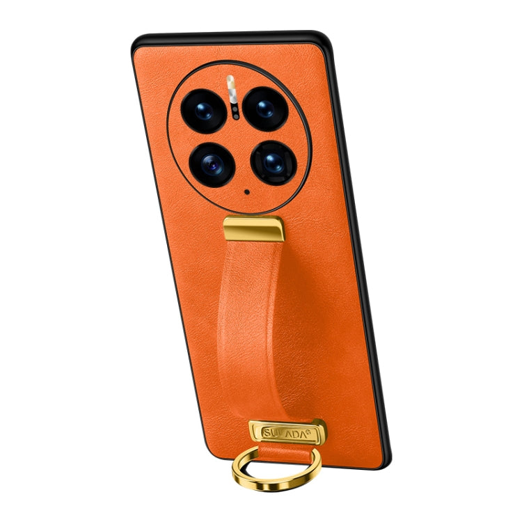 For Huawei Mate 50 Pro SULADA Cool Series PC + Leather Texture Skin Feel Shockproof Phone Case(Orange) - Huawei Cases by SULADA | Online Shopping South Africa | PMC Jewellery | Buy Now Pay Later Mobicred