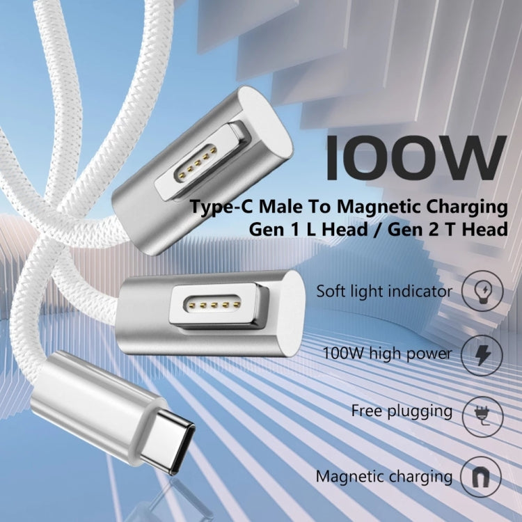 100W 5 Pin MagSafe 1 (L-shaped) to USB-C / Type-C PD Charging Cable, Cable Length: 1.8m - Cable & Adapter by PMC Jewellery | Online Shopping South Africa | PMC Jewellery